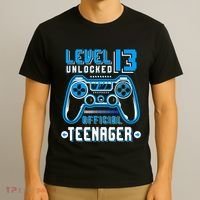 Level 13 Unlocked Teenager Video Game 13th Birthday T-Shirt thumb 3