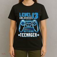 Level 13 Unlocked Teenager Video Game 13th Birthday T-Shirt thumb 4