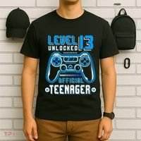 Level 13 Unlocked Teenager Video Game 13th Birthday T-Shirt thumb 6
