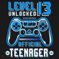 Level 13 Unlocked Teenager Video Game 13th Birthday T-Shirt thumb 7