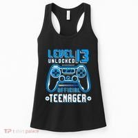 Level 13 Unlocked Teenager Video Game 13th Birthday Women's Tank Top thumb 0