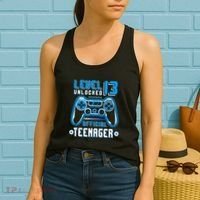 Level 13 Unlocked Teenager Video Game 13th Birthday Women's Tank Top thumb 2