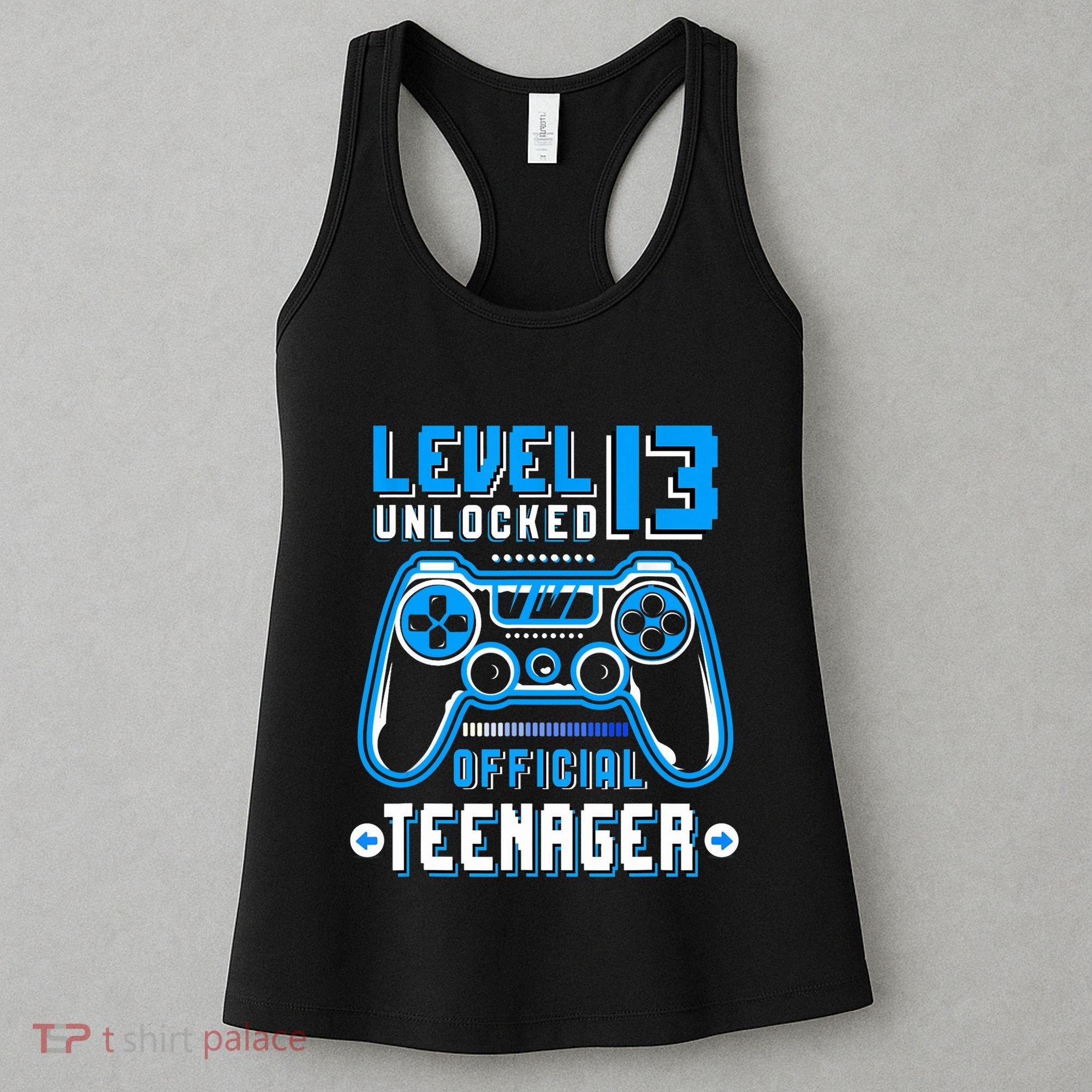 Level 13 Unlocked Teenager Video Game 13th Birthday Women's Tank Top