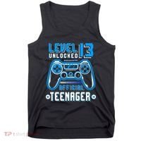 Level 13 Unlocked Teenager Video Game 13th Birthday Tank Top thumb 0