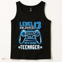 Level 13 Unlocked Teenager Video Game 13th Birthday Tank Top thumb 2