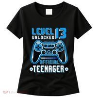 Level 13 Unlocked Teenager Video Game 13th Birthday Women's T-Shirt thumb 0