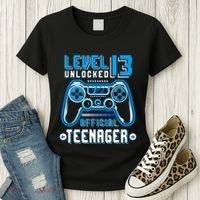 Level 13 Unlocked Teenager Video Game 13th Birthday Women's T-Shirt thumb 3