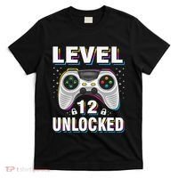 Level 12 Unlocked Boys 12th Birthday 12 Year Old Gamer T-Shirt thumb 0