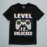 Level 12 Unlocked Boys 12th Birthday 12 Year Old Gamer T-Shirt thumb 5