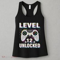 Level 12 Unlocked Boys 12th Birthday 12 Year Old Gamer Women's Tank Top thumb 3