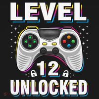 Level 12 Unlocked Boys 12th Birthday 12 Year Old Gamer Women's Tank Top thumb 5
