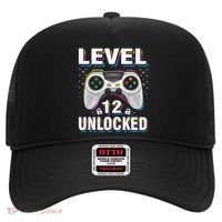 Level 12 Unlocked Boys 12th Birthday 12 Year Old Gamer Hat thumb 0