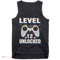 Level 12 Unlocked Boys 12th Birthday 12 Year Old Gamer Tank Top thumb 0