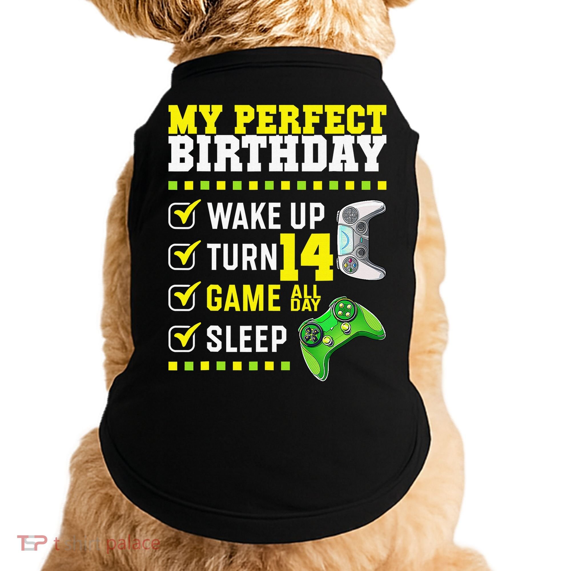 Level 14 Unlocked Boys 14th Birthday 14 Year Old Gamer Doggie Tank