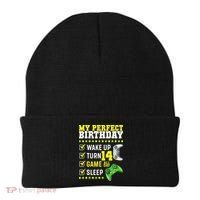 Level 14 Unlocked Boys 14th Birthday 14 Year Old Gamer Beanie thumb 0