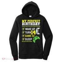 Level 14 Unlocked Boys 14th Birthday 14 Year Old Gamer Women's Hoodie thumb 0