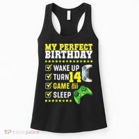 Level 14 Unlocked Boys 14th Birthday 14 Year Old Gamer Women's Tank Top thumb 0