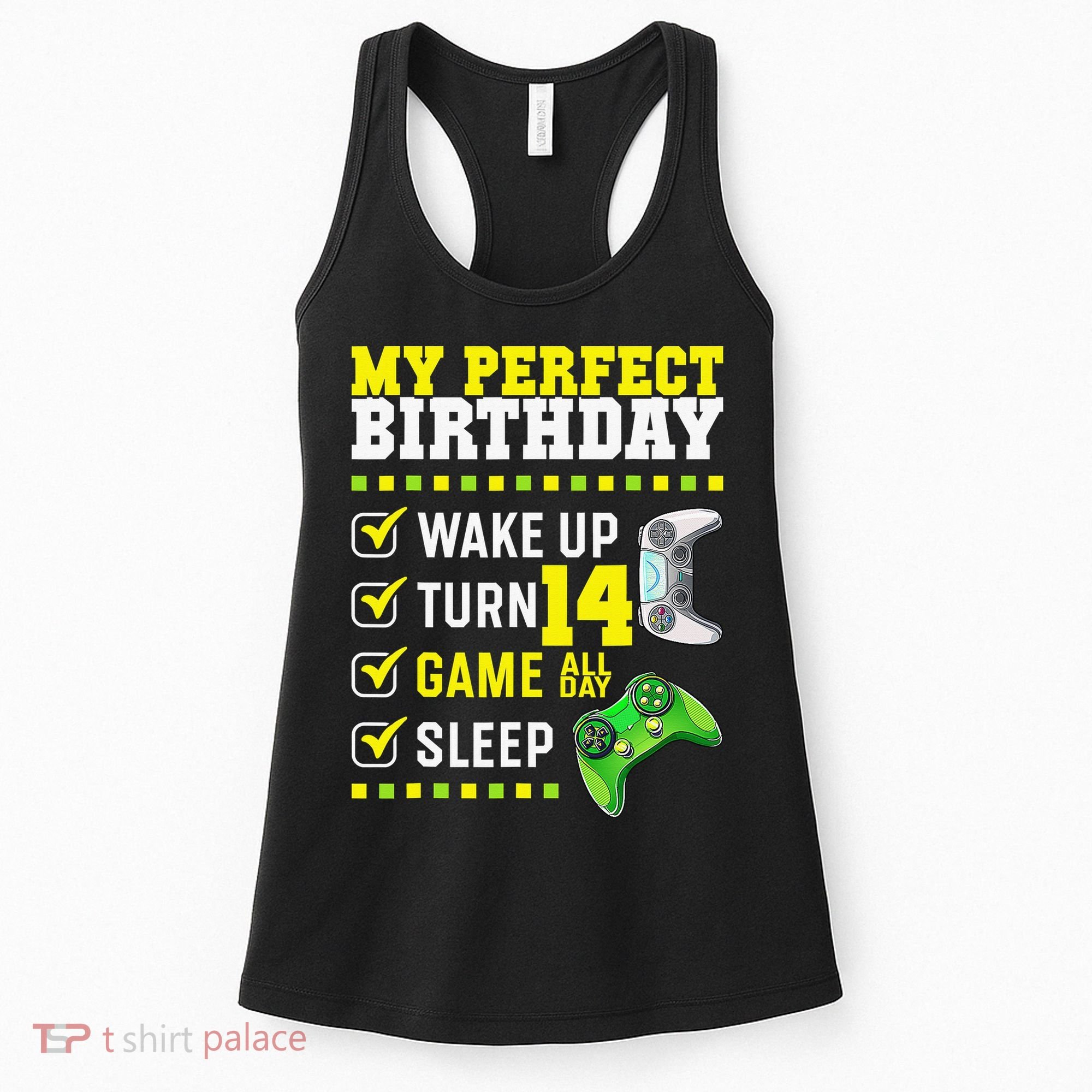 Level 14 Unlocked Boys 14th Birthday 14 Year Old Gamer Women's Tank Top