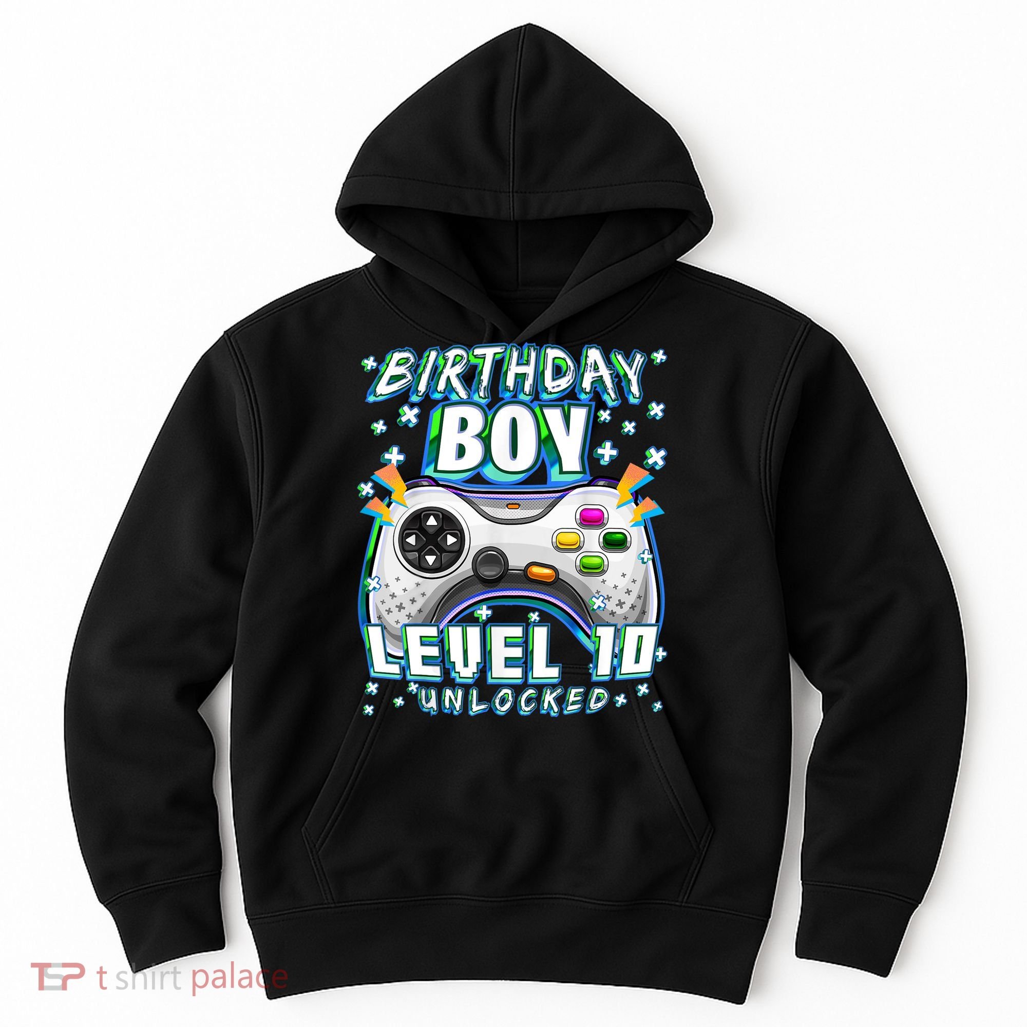 Level 10 Unlocked Video Game 10th Birthday Gamer Boys TShirt Hoodie