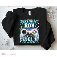 Level 10 Unlocked Video Game 10th Birthday Gamer Boys TShirt Sweatshirt thumb 2