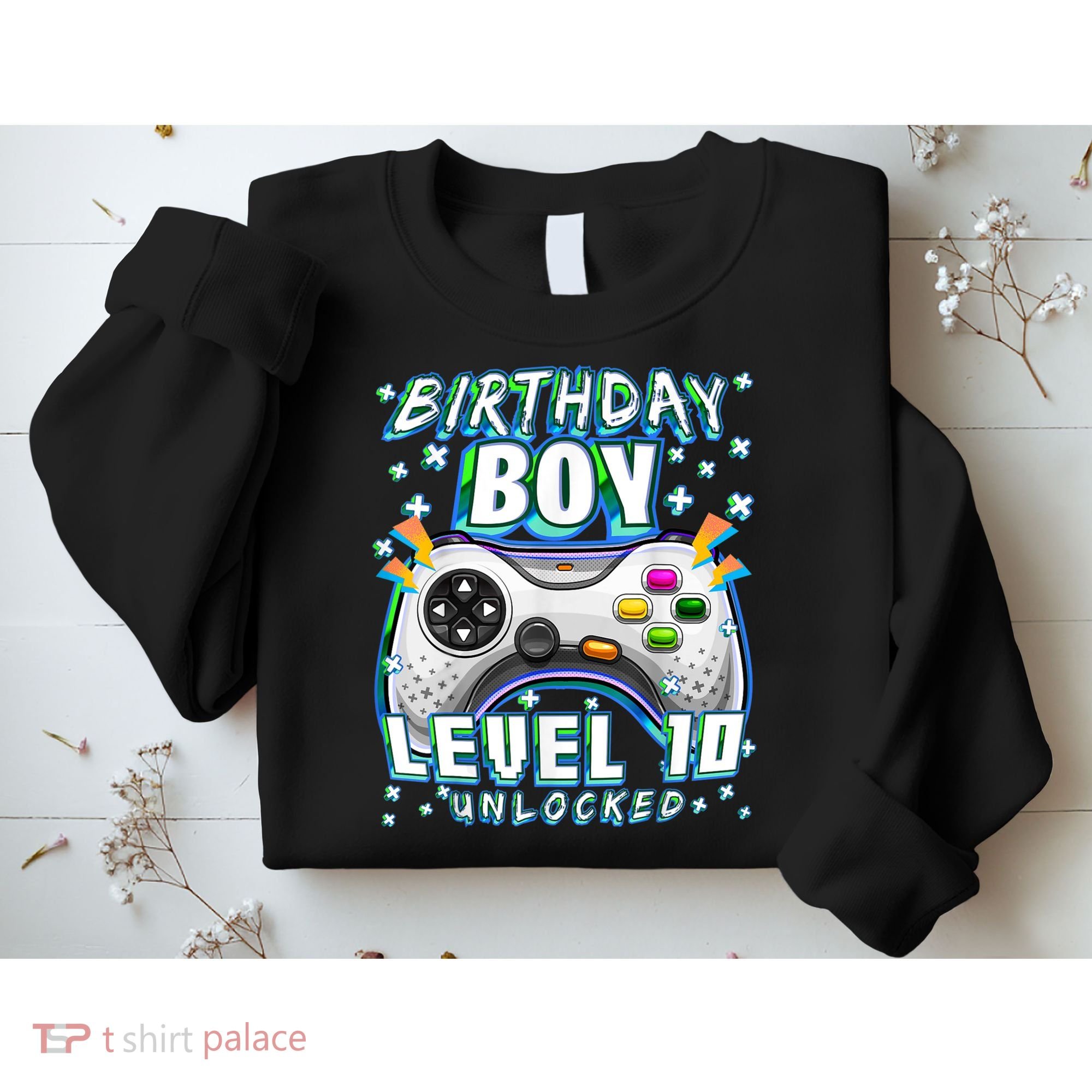 Level 10 Unlocked Video Game 10th Birthday Gamer Boys TShirt Sweatshirt