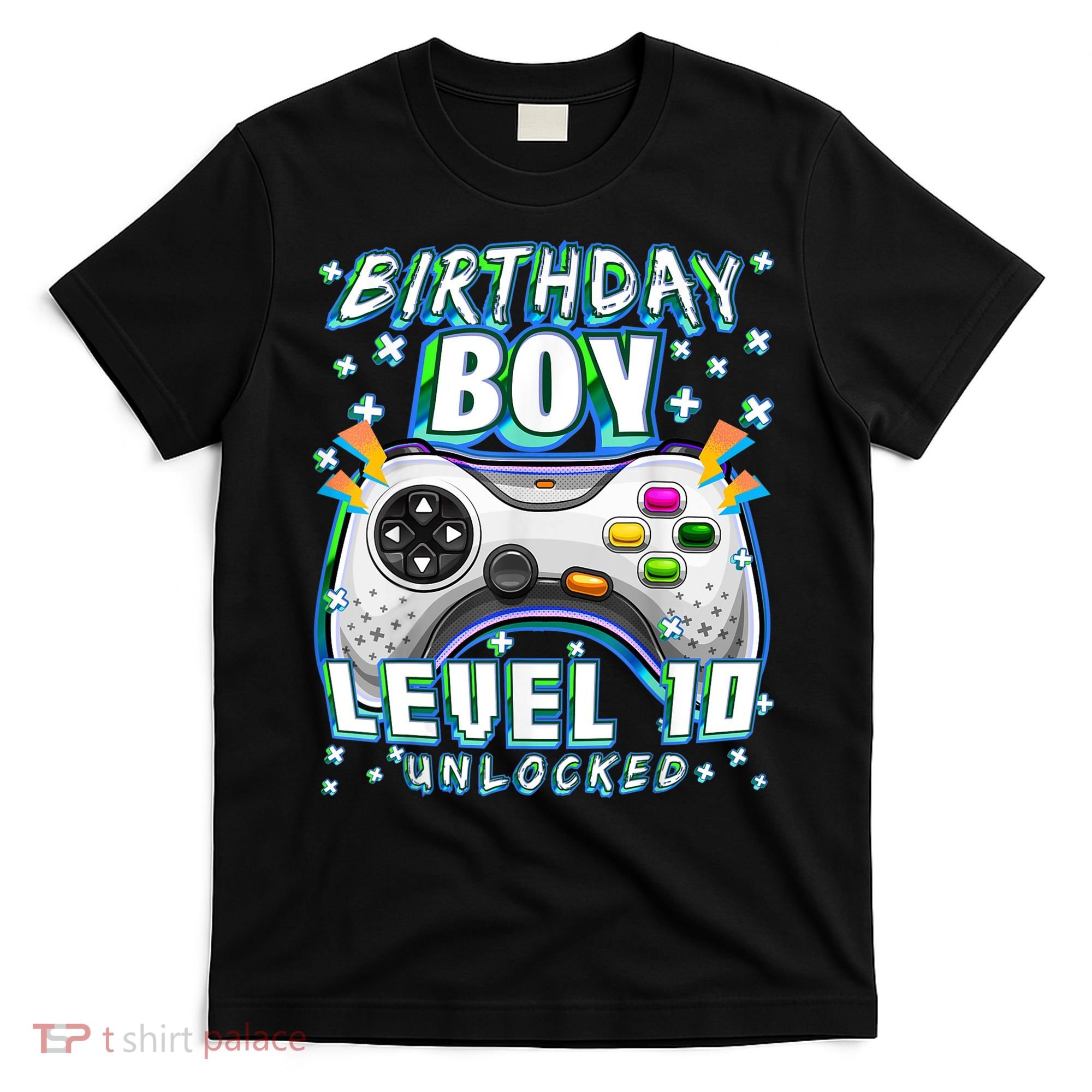 Level 10 Unlocked Video Game 10th Birthday Gamer Boys TShirt T-Shirt