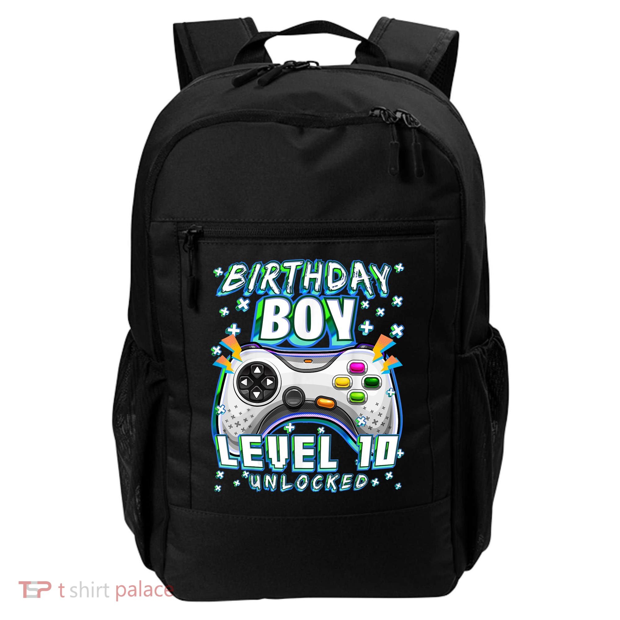 Level 10 Unlocked Video Game 10th Birthday Gamer Boys TShirt Backpack