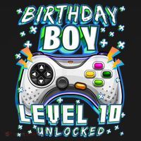 Level 10 Unlocked Video Game 10th Birthday Gamer Boys TShirt Women's Hoodie thumb 2