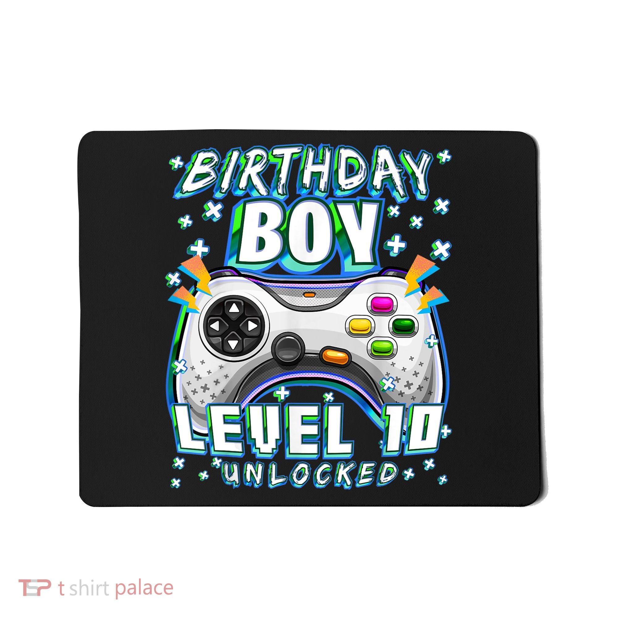 Level 10 Unlocked Video Game 10th Birthday Gamer Boys TShirt Mousepad