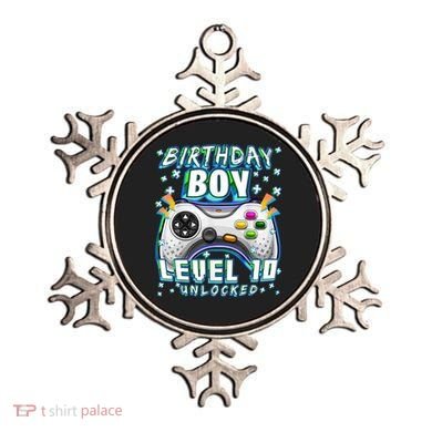 Level 10 Unlocked Video Game 10th Birthday Gamer Boys TShirt Ornament