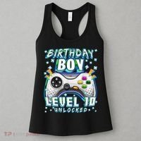Level 10 Unlocked Video Game 10th Birthday Gamer Boys TShirt Women's Tank Top thumb 3