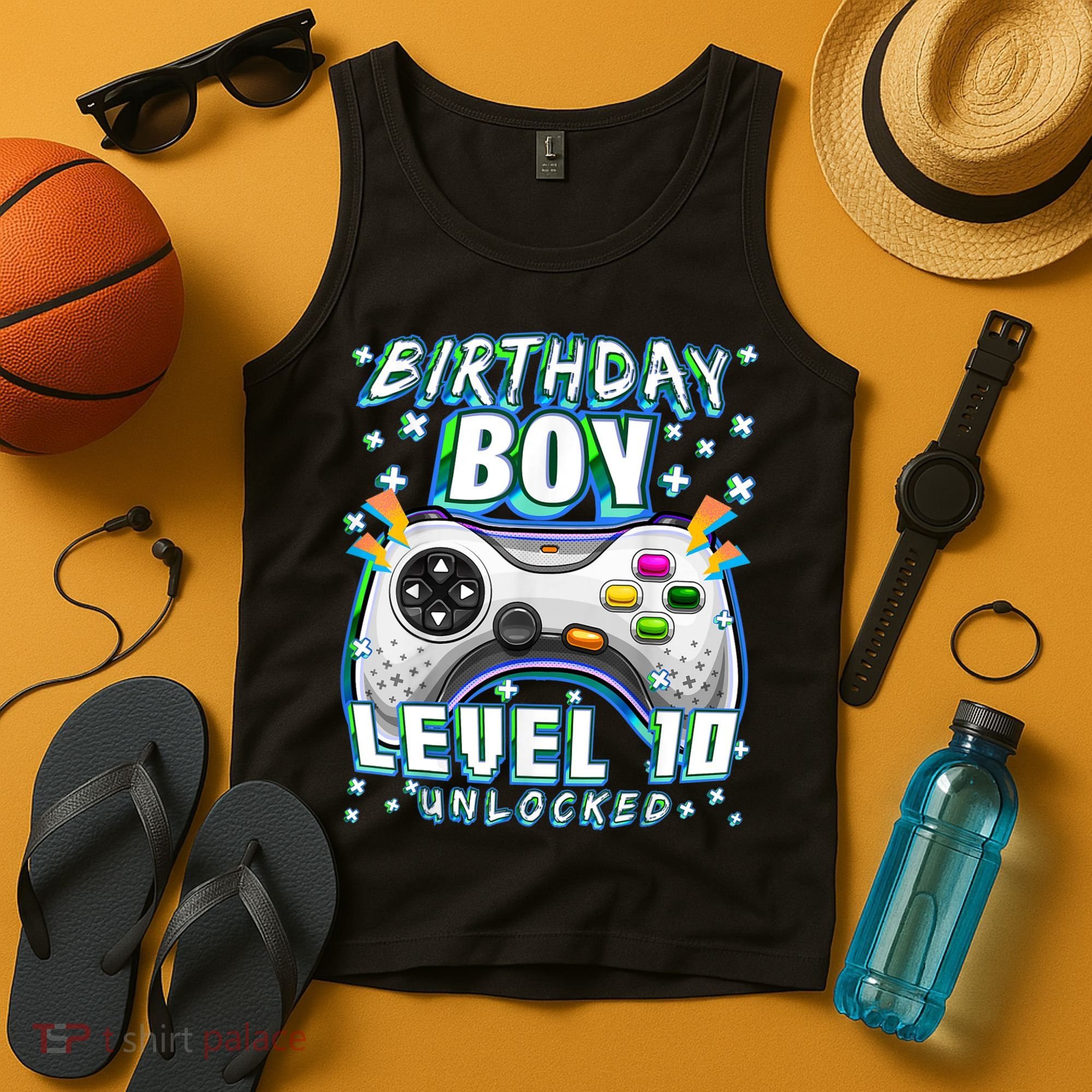 Level 10 Unlocked Video Game 10th Birthday Gamer Boys TShirt Tank Top