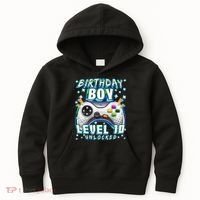 Level 10 Unlocked Video Game 10th Birthday Gamer Boys TShirt Kids Hoodie thumb 0