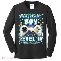 Level 10 Unlocked Video Game 10th Birthday Gamer Boys TShirt Kids Long Sleeve Shirt thumb 0