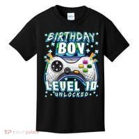 Level 10 Unlocked Video Game 10th Birthday Gamer Boys TShirt Kids T-Shirt thumb 0