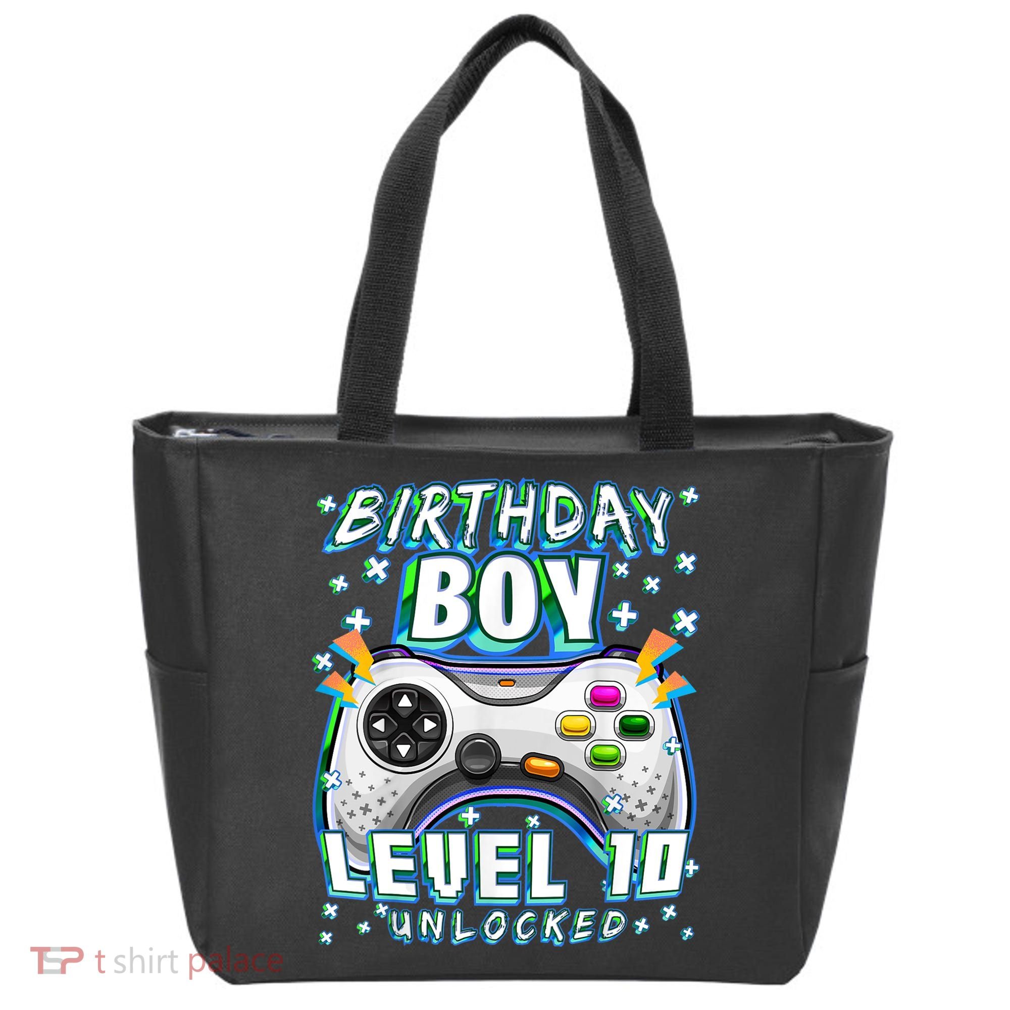 Level 10 Unlocked Video Game 10th Birthday Gamer Boys TShirt Tote Bag