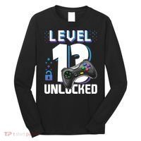 Level 13 Unlocked Funny Video Gamer 13th Birthday Gift For Gamers Long Sleeve Shirt thumb 0