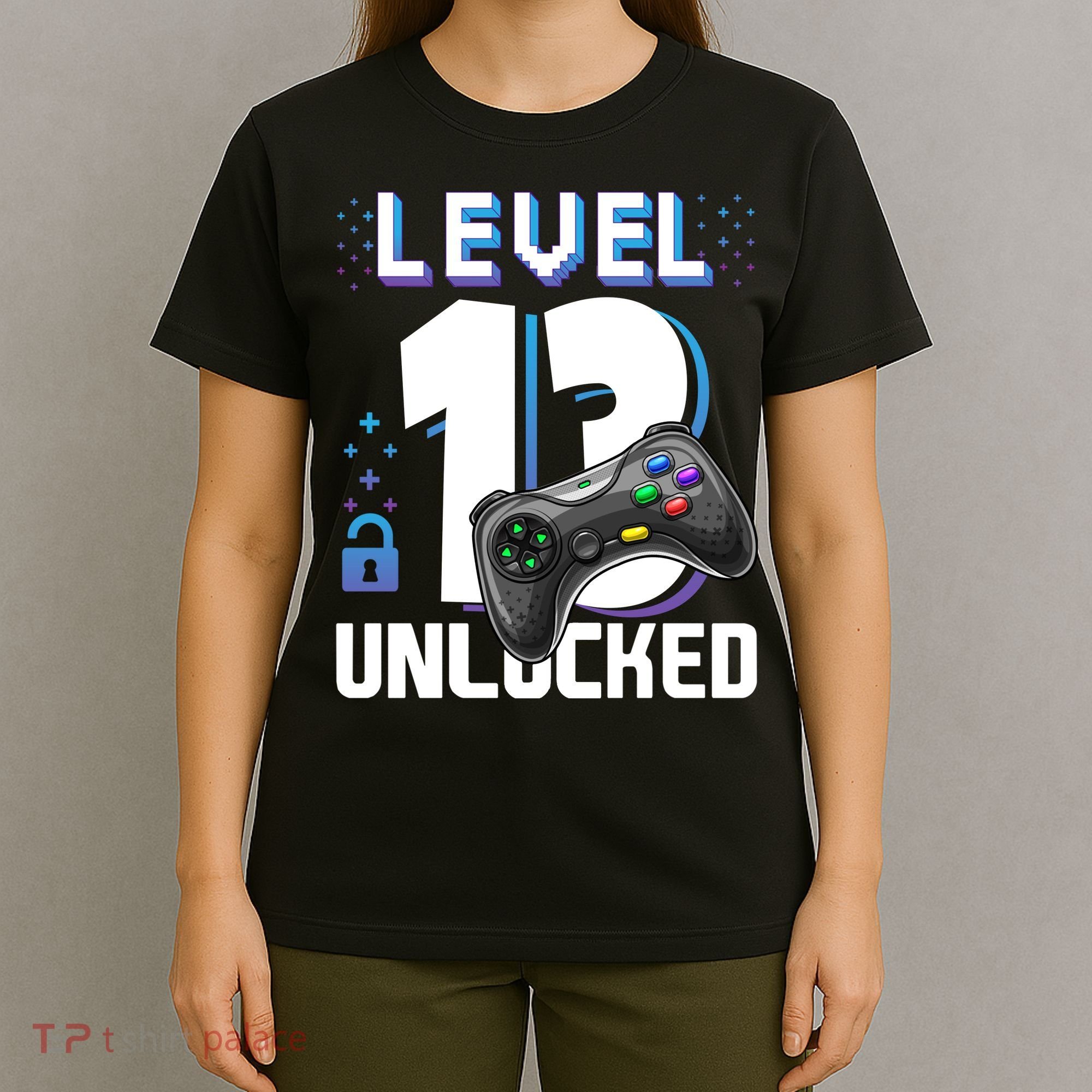 Level 13 Unlocked Funny Video Gamer 13th Birthday Gift For Gamers T-Shirt