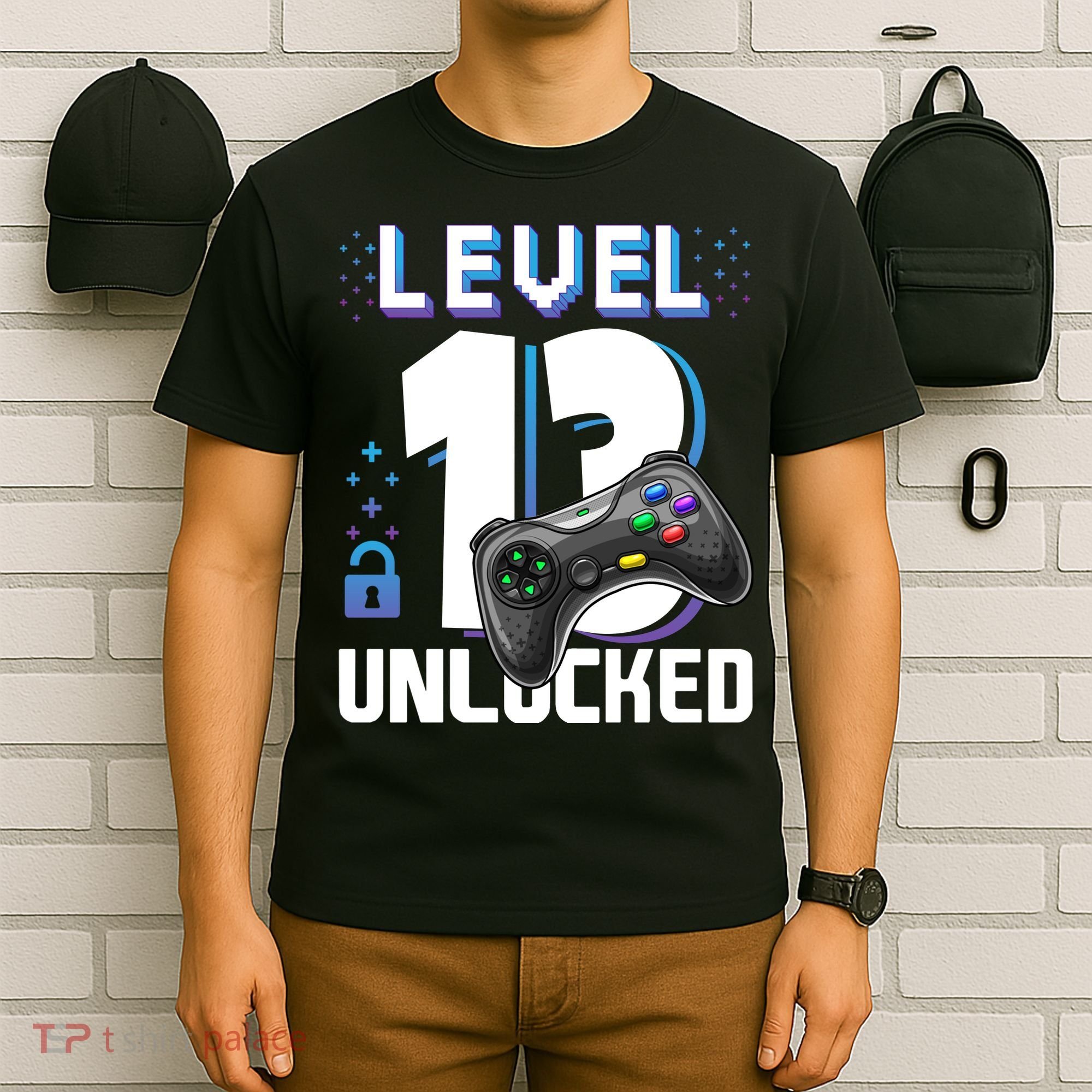 Level 13 Unlocked Funny Video Gamer 13th Birthday Gift For Gamers T-Shirt