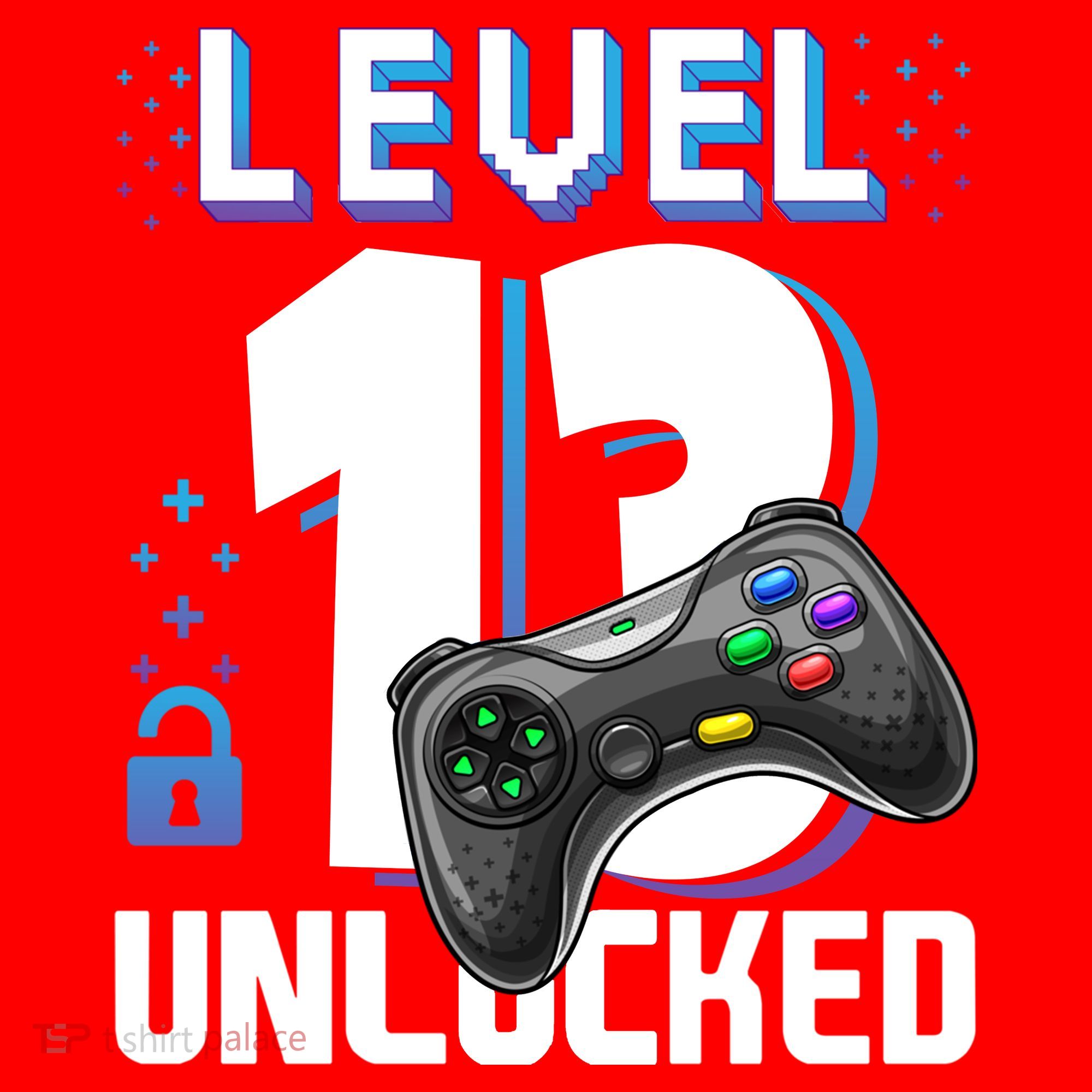 Level 13 Unlocked Funny Video Gamer 13th Birthday Gift For Gamers Santa Hat