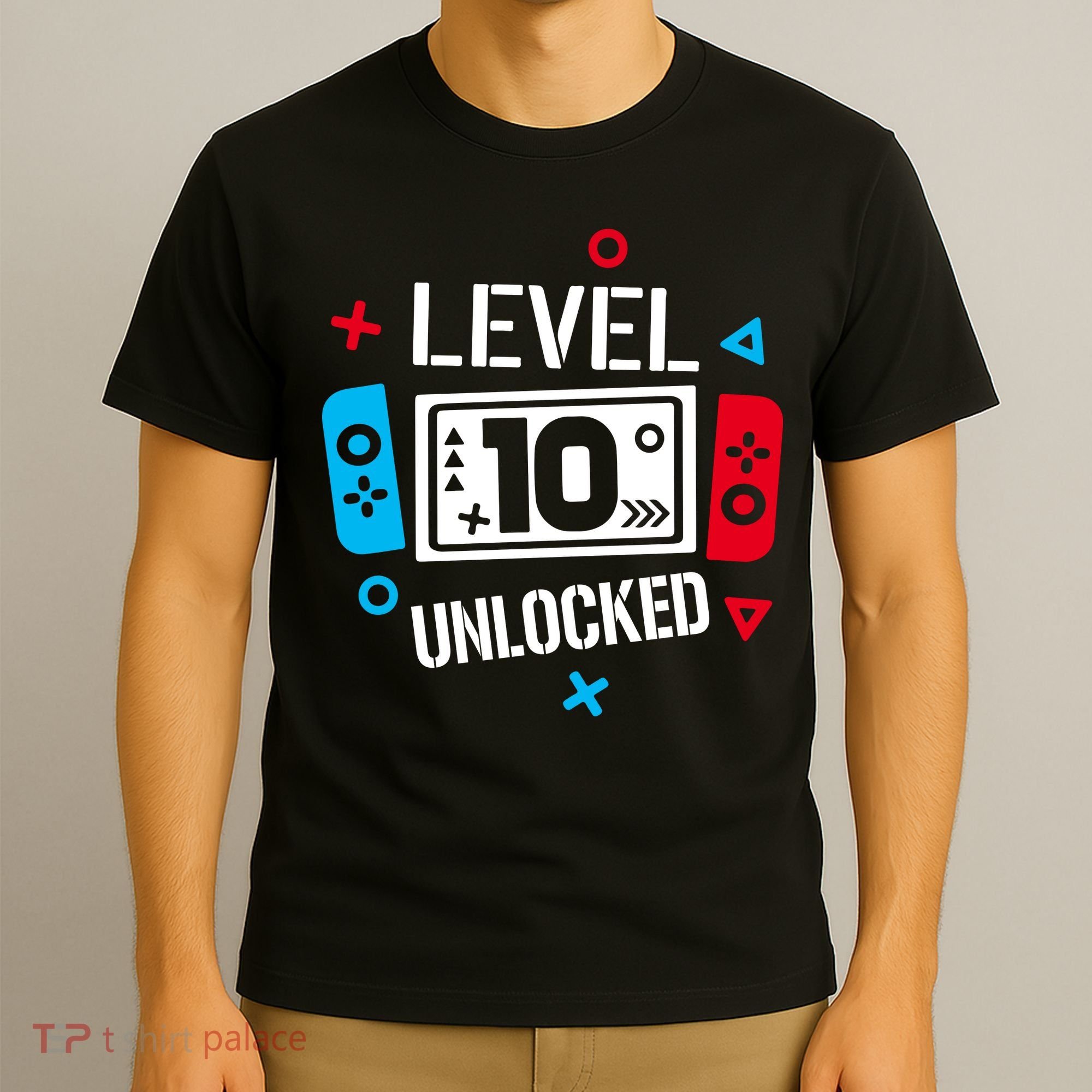 Level 10 Unlocked Birthday, 10th Birthday Boy Gamer, 10 Years Old Gamer T-Shirt