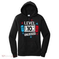 Level 10 Unlocked Birthday, 10th Birthday Boy Gamer, 10 Years Old Gamer Women's Hoodie thumb 0