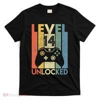 Level 14 Unlocked Funny Video Gamer 14th Birthday Gift T-Shirt thumb 0