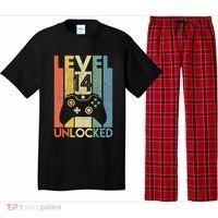 Level 14 Unlocked Funny Video Gamer 14th Birthday Gift Pajama Set thumb 0