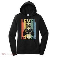Level 14 Unlocked Funny Video Gamer 14th Birthday Gift Women's Hoodie thumb 0