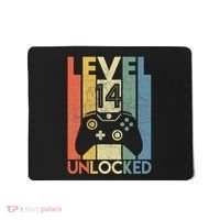 Level 14 Unlocked Funny Video Gamer 14th Birthday Gift Mousepad thumb 0