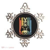 Level 14 Unlocked Funny Video Gamer 14th Birthday Gift Ornament thumb 0