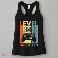 Level 14 Unlocked Funny Video Gamer 14th Birthday Gift Women's Tank Top thumb 3