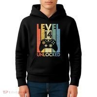 Level 14 Unlocked Funny Video Gamer 14th Birthday Gift Kids Hoodie thumb 4