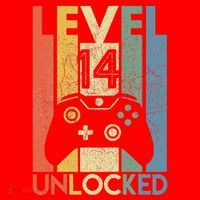 Level 14 Unlocked Funny Video Gamer 14th Birthday Gift Santa Hat thumb 1